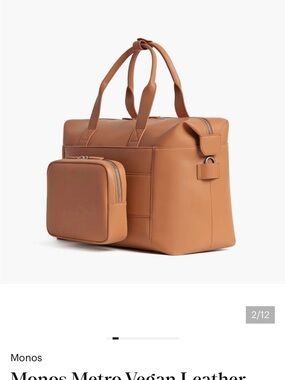Monos Metro Vegan Leather Travel Bag in Tan